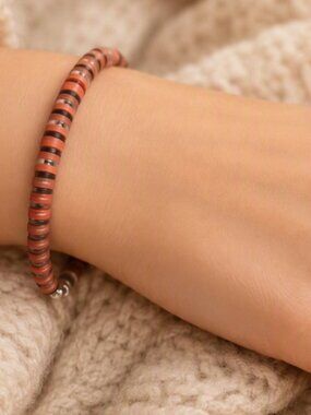 Clay beaded bracelet